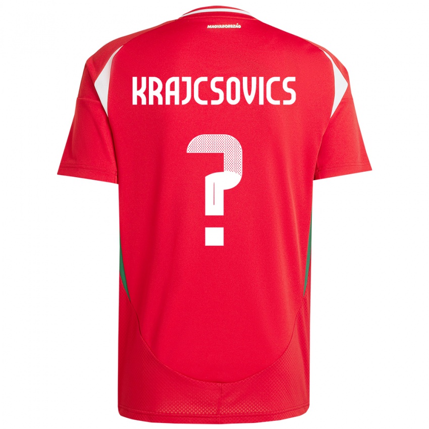 Kinder Ungarn Ábel Krajcsovics #0 Rot Heimtrikot Trikot 24-26 T-Shirt