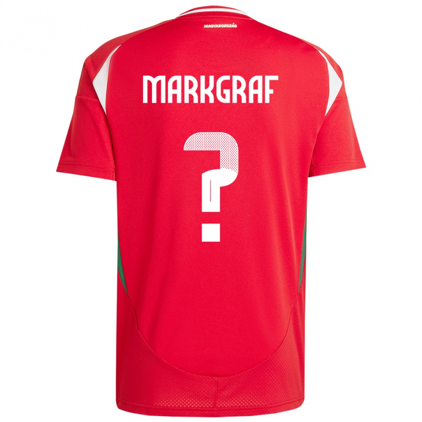 Kinder Ungarn Ákos Markgráf #0 Rot Heimtrikot Trikot 24-26 T-Shirt