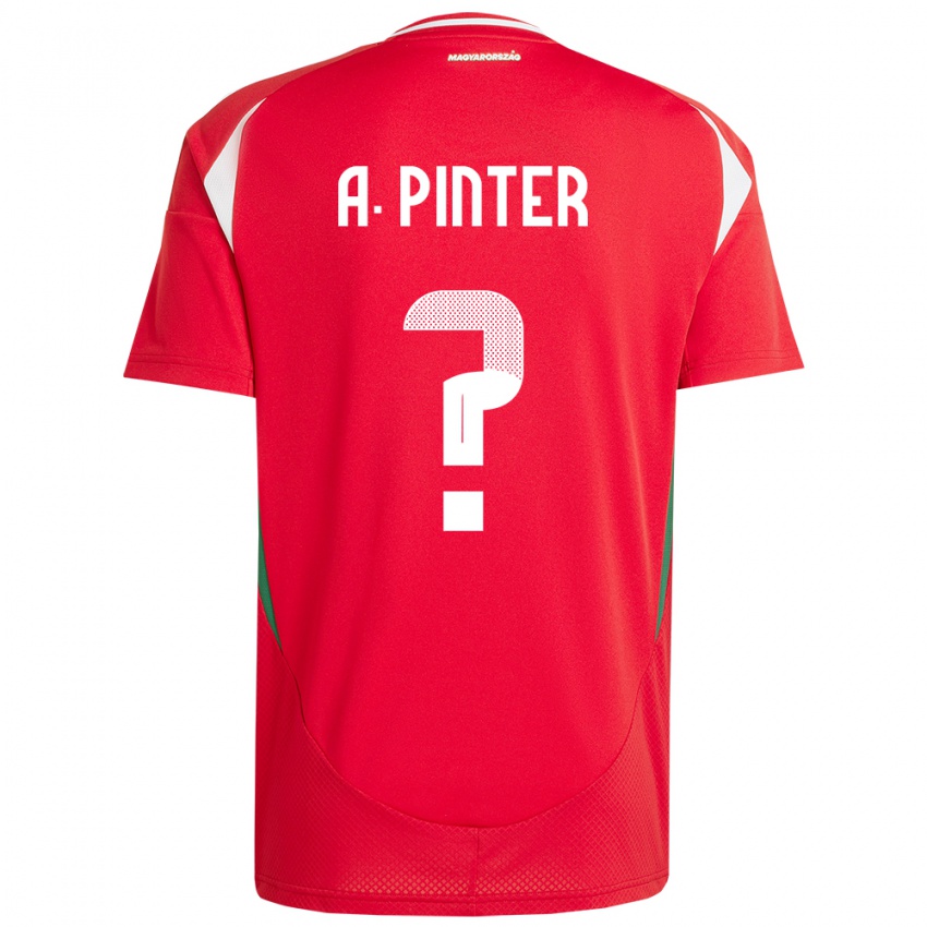 Kinder Ungarn Attila Pintér #0 Rot Heimtrikot Trikot 24-26 T-Shirt