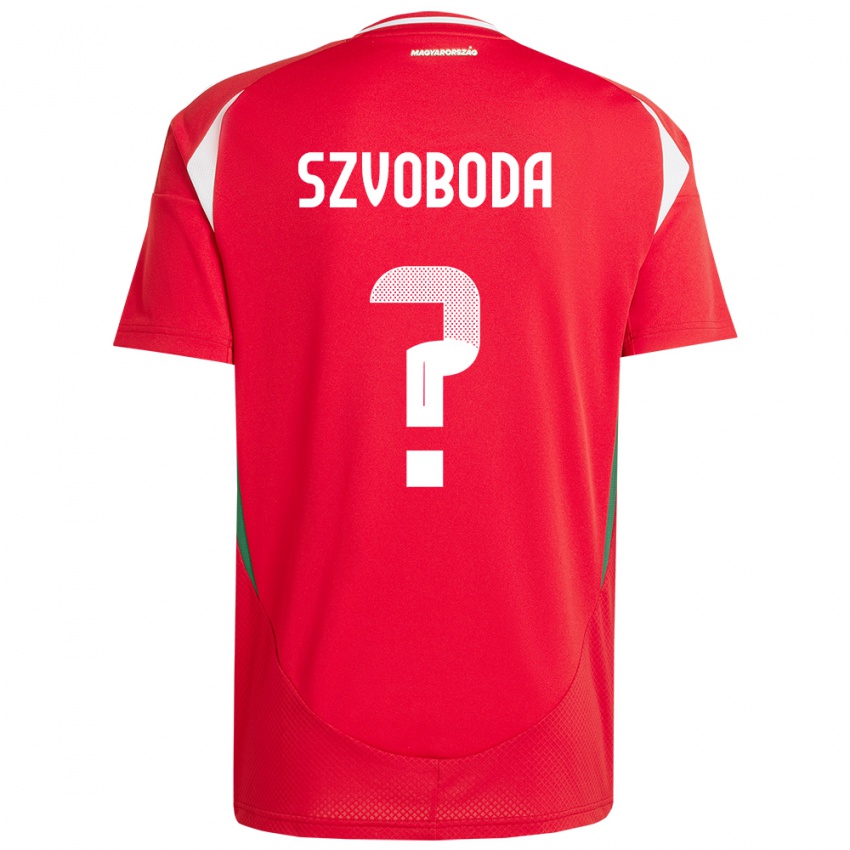 Kinder Ungarn Dániel Szvoboda #0 Rot Heimtrikot Trikot 24-26 T-Shirt