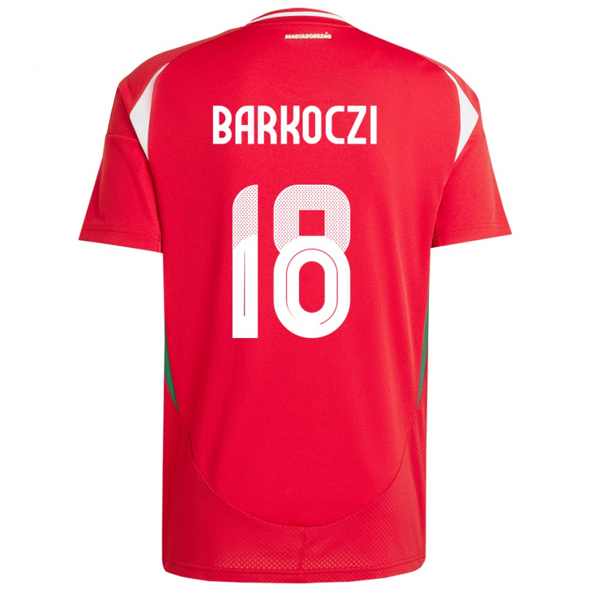 Kinder Ungarn Barnabás Barkóczi #18 Rot Heimtrikot Trikot 24-26 T-Shirt