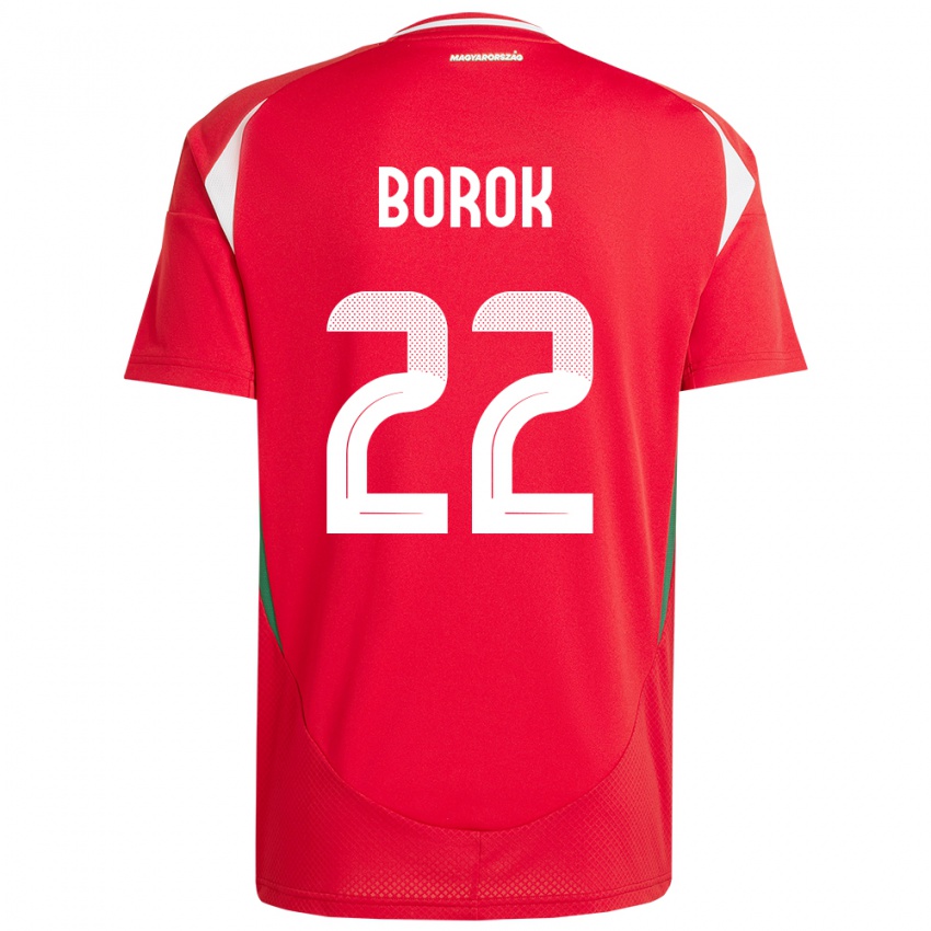 Kinder Ungarn Dorina Borók #22 Rot Heimtrikot Trikot 24-26 T-Shirt