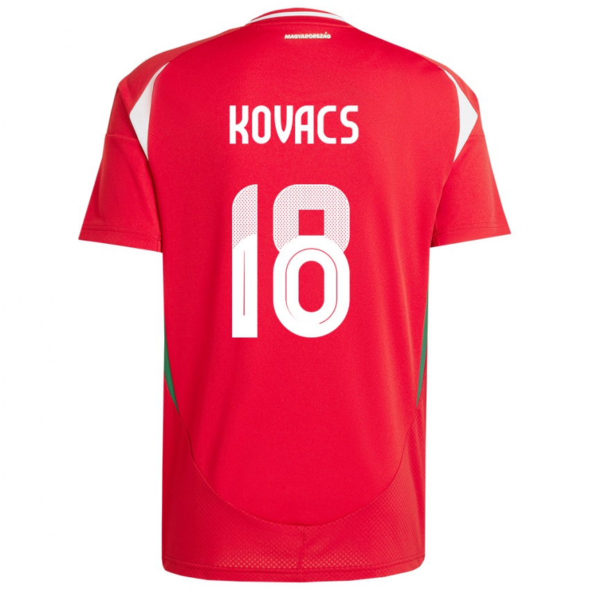 Kinder Ungarn Laura Kovács #18 Rot Heimtrikot Trikot 24-26 T-Shirt