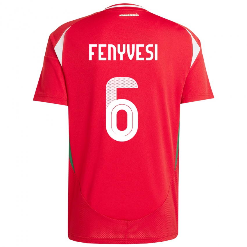 Kinder Ungarn Evelin Fenyvesi #6 Rot Heimtrikot Trikot 24-26 T-Shirt