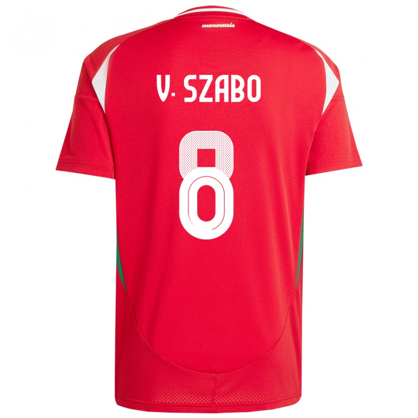 Kinder Ungarn Viktória Szabó #8 Rot Heimtrikot Trikot 24-26 T-Shirt