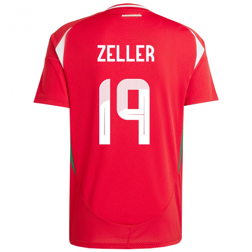 Kinder Ungarn Dóra Zeller #19 Rot Heimtrikot Trikot 24-26 T-Shirt