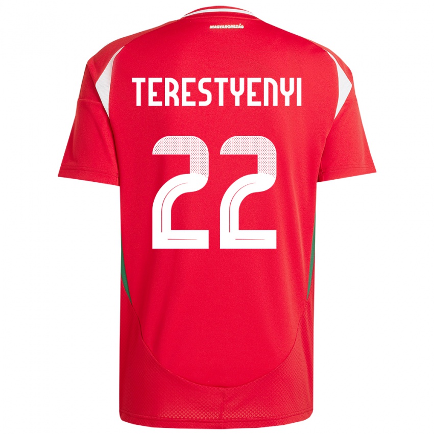 Kinder Ungarn Anna Terestyényi #22 Rot Heimtrikot Trikot 24-26 T-Shirt