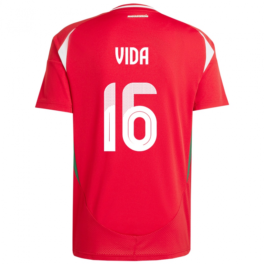 Kinder Ungarn Boglárka Vida #16 Rot Heimtrikot Trikot 24-26 T-Shirt