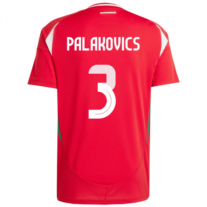 Kinder Ungarn Laura Palakovics #3 Rot Heimtrikot Trikot 24-26 T-Shirt