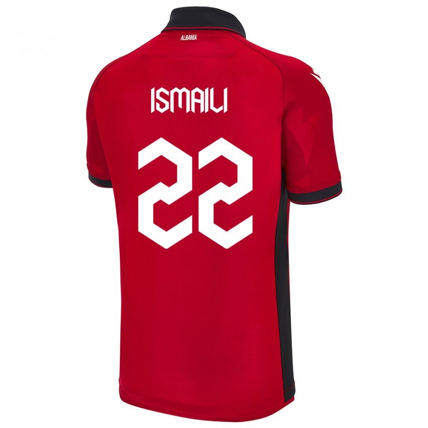 Kinder Albanien Ysni Ismaili #22 Rot Heimtrikot Trikot 24-26 T-Shirt