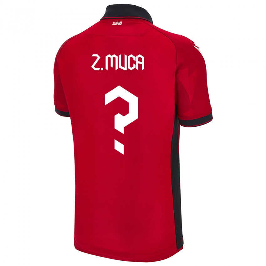 Kinder Albanien Zylyf Muça #0 Rot Heimtrikot Trikot 24-26 T-Shirt