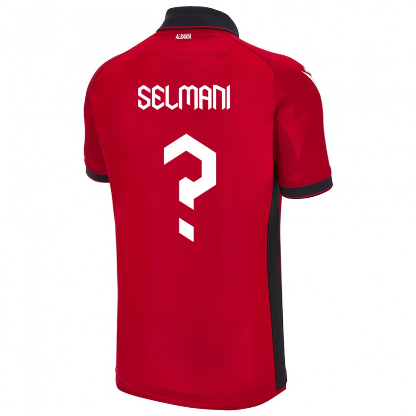 Kinder Albanien Egert Selmani #0 Rot Heimtrikot Trikot 24-26 T-Shirt