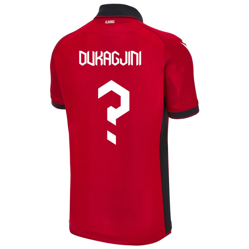 Kinder Albanien Rinor Dukagjini #0 Rot Heimtrikot Trikot 24-26 T-Shirt