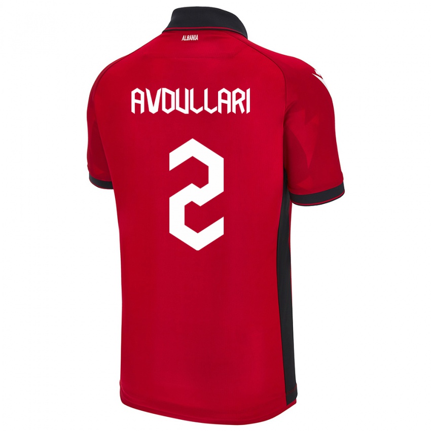 Kinder Albanien Davide Avdullari #2 Rot Heimtrikot Trikot 24-26 T-Shirt