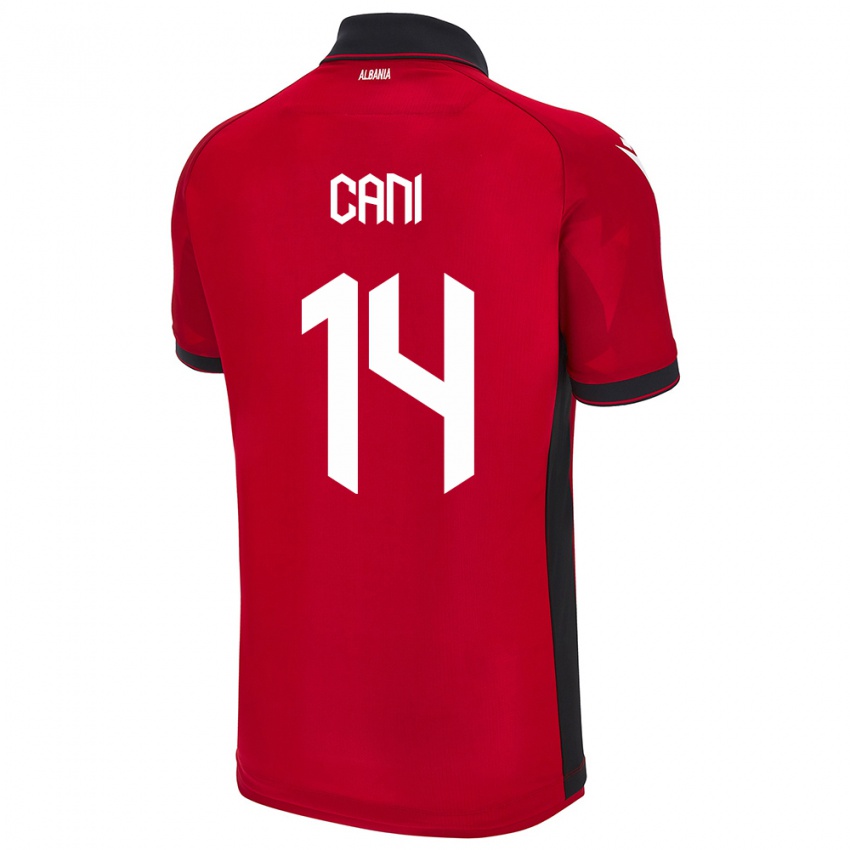 Kinder Albanien Gabrian Cani #14 Rot Heimtrikot Trikot 24-26 T-Shirt