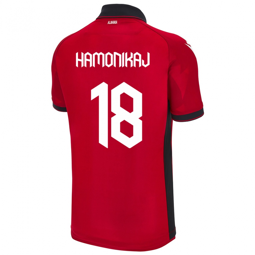 Kinder Albanien Klea Hamonikaj #18 Rot Heimtrikot Trikot 24-26 T-Shirt