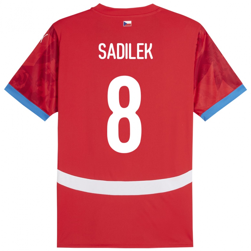 Kinder Tschechien Michal Sadílek #8 Rot Heimtrikot Trikot 24-26 T-Shirt