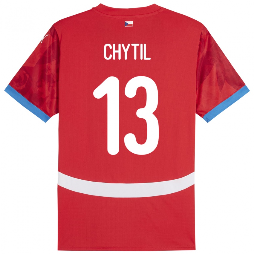 Kinder Tschechien Mojmir Chytil #13 Rot Heimtrikot Trikot 24-26 T-Shirt