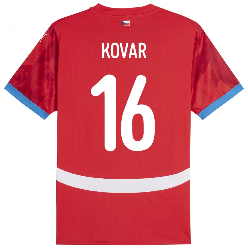 Kinder Tschechien Matej Kovar #16 Rot Heimtrikot Trikot 24-26 T-Shirt