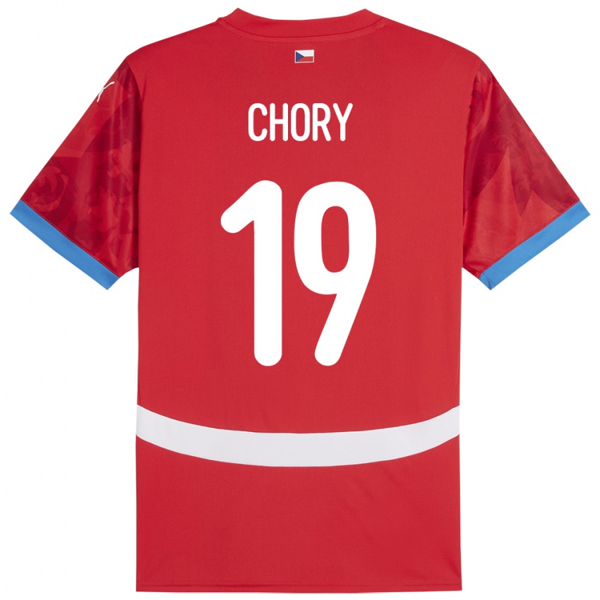 Kinder Tschechien Tomas Chory #19 Rot Heimtrikot Trikot 24-26 T-Shirt