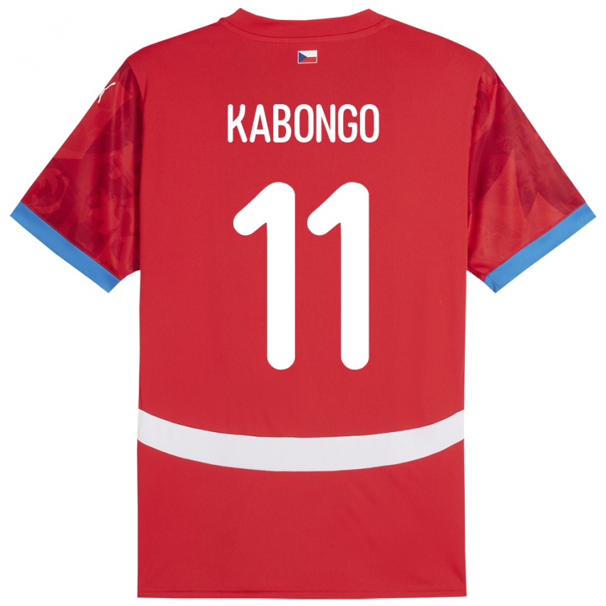 Kinder Tschechien Christophe Kabongo #11 Rot Heimtrikot Trikot 24-26 T-Shirt