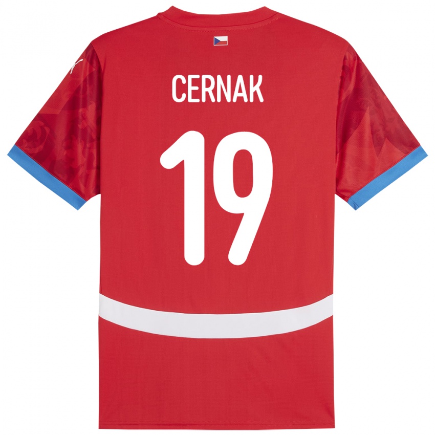 Kinder Tschechien Michal Cernak #19 Rot Heimtrikot Trikot 24-26 T-Shirt