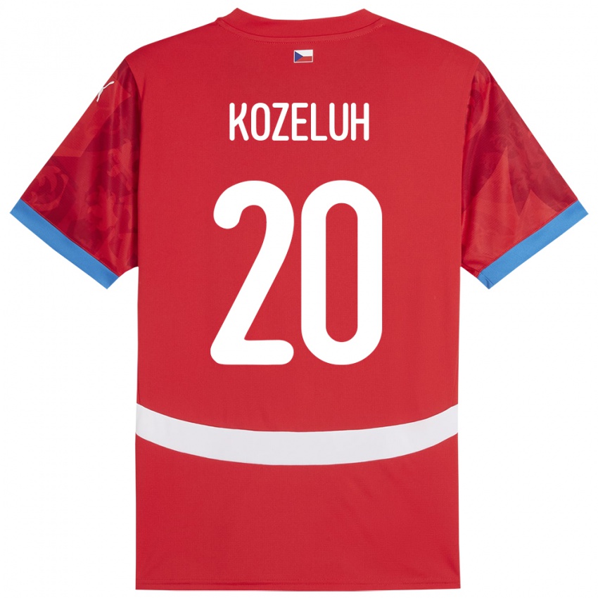 Kinder Tschechien Josef Kozeluh #20 Rot Heimtrikot Trikot 24-26 T-Shirt