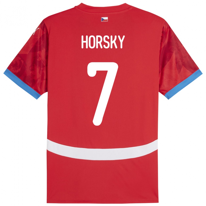 Kinder Tschechien Filip Horsky #7 Rot Heimtrikot Trikot 24-26 T-Shirt