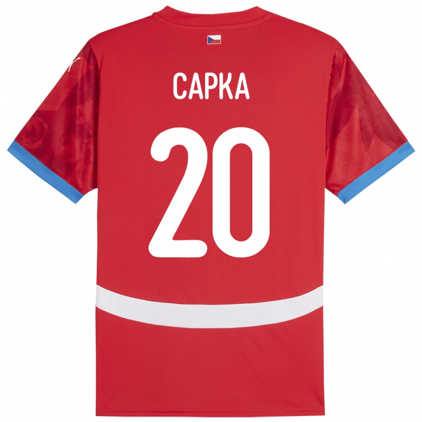 Kinder Tschechien Filip Capka #20 Rot Heimtrikot Trikot 24-26 T-Shirt