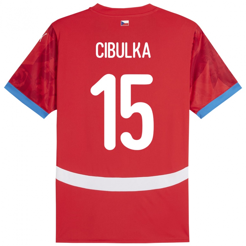 Kinder Tschechien Oskar Cibulka #15 Rot Heimtrikot Trikot 24-26 T-Shirt