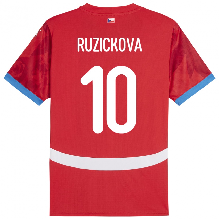 Kinder Tschechien Kristýna Růžičková #10 Rot Heimtrikot Trikot 24-26 T-Shirt