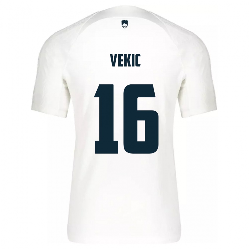 Kinder Slowenien Igor Vekic #16 Weiß Heimtrikot Trikot 24-26 T-Shirt