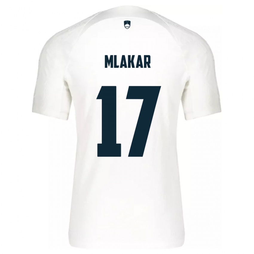 Kinder Slowenien Jan Mlakar #17 Weiß Heimtrikot Trikot 24-26 T-Shirt