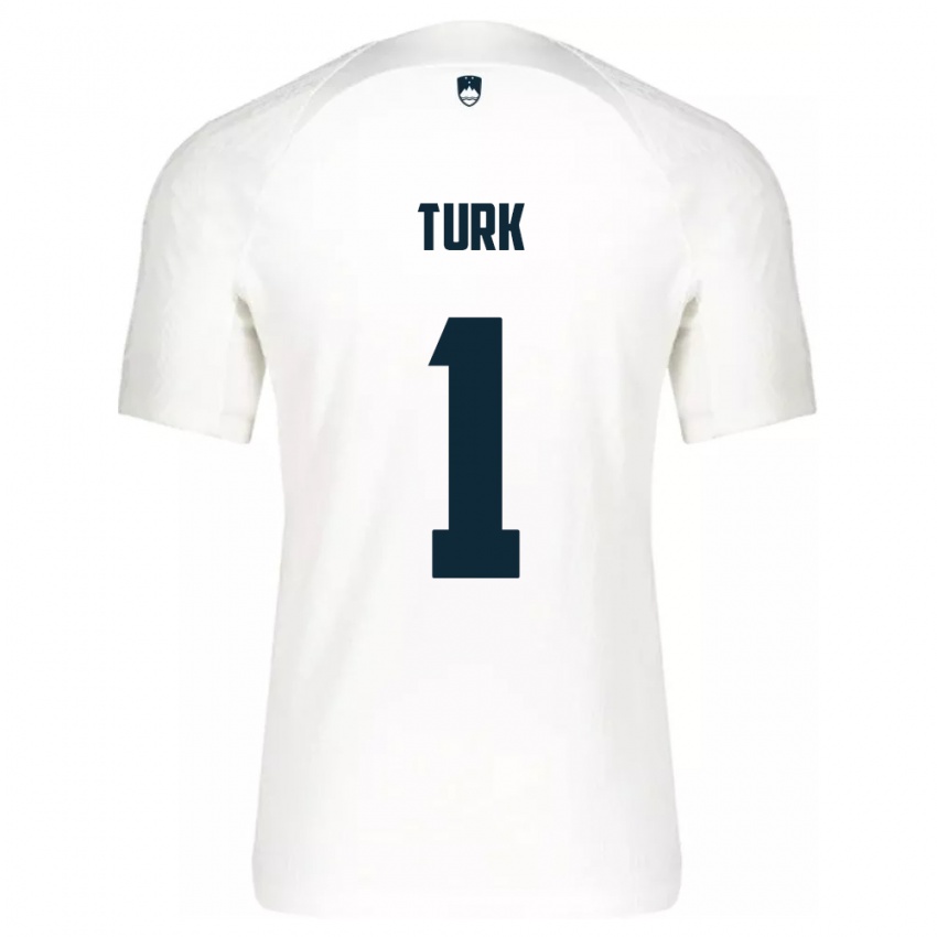 Kinder Slowenien Martin Turk #1 Weiß Heimtrikot Trikot 24-26 T-Shirt