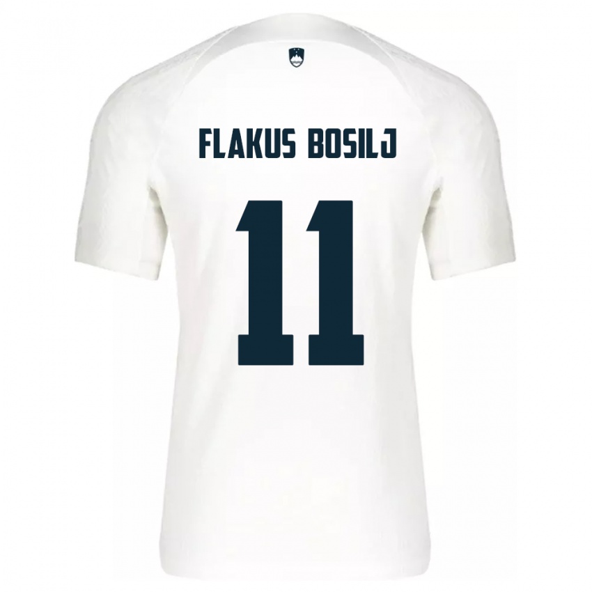 Kinder Slowenien David Flakus Bosilj #11 Weiß Heimtrikot Trikot 24-26 T-Shirt