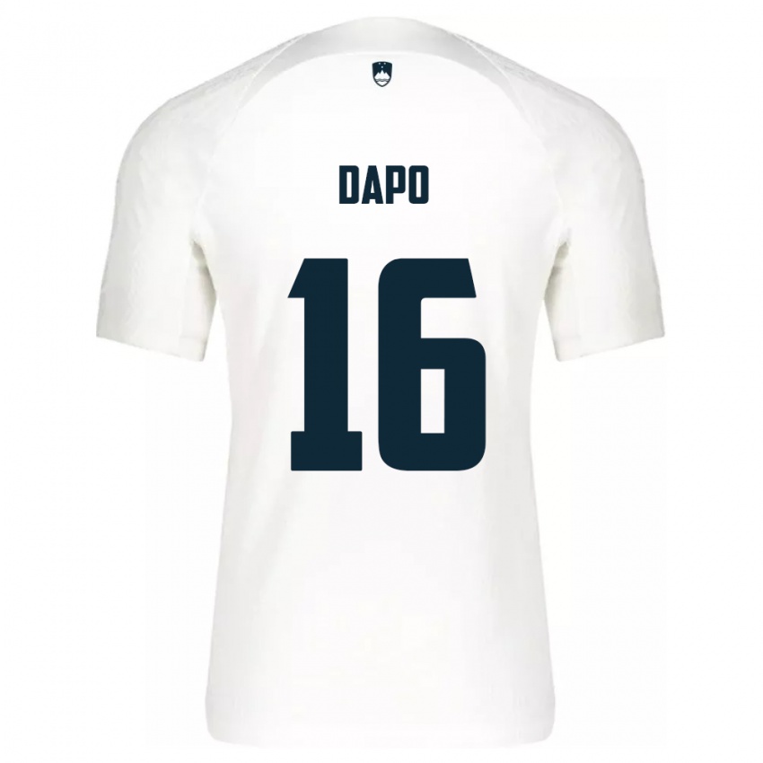 Kinder Slowenien Jan Dapo #16 Weiß Heimtrikot Trikot 24-26 T-Shirt