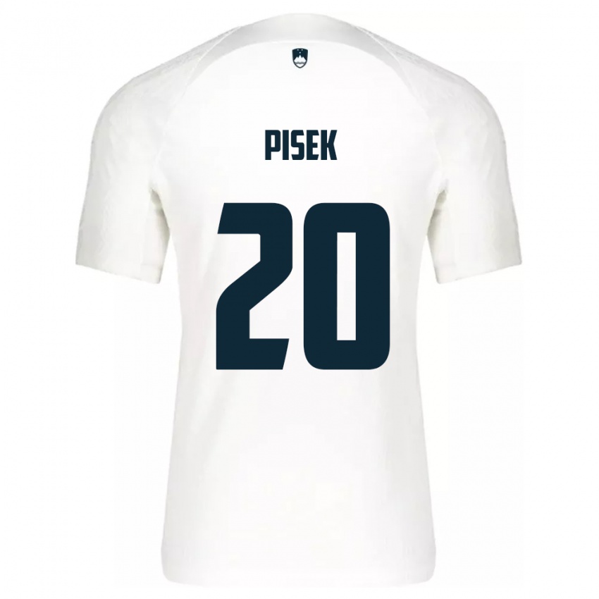 Kinder Slowenien Jost Pisek #20 Weiß Heimtrikot Trikot 24-26 T-Shirt