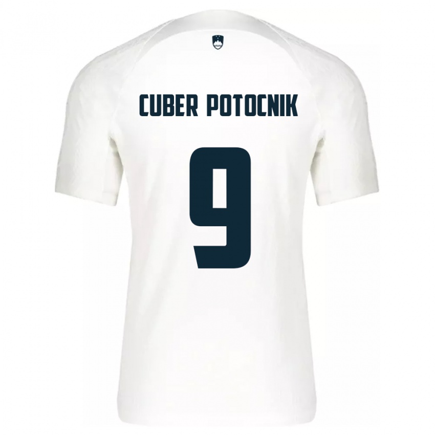 Kinder Slowenien Jaka Cuber Potocnik #9 Weiß Heimtrikot Trikot 24-26 T-Shirt