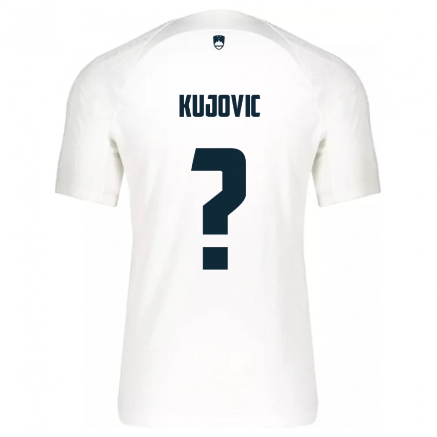 Kinder Slowenien Tian Kujovic #0 Weiß Heimtrikot Trikot 24-26 T-Shirt