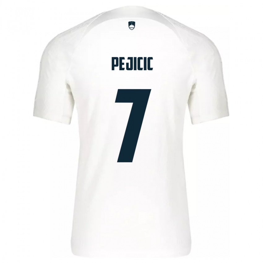 Kinder Slowenien David Pejičić #7 Weiß Heimtrikot Trikot 24-26 T-Shirt