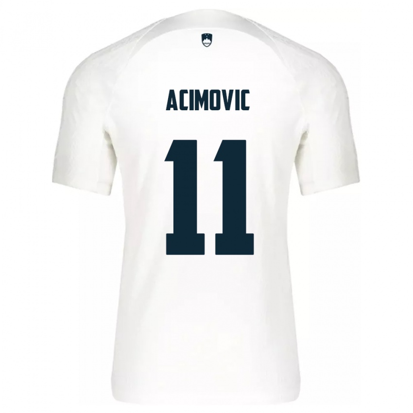 Kinder Slowenien Mateo Acimovic #11 Weiß Heimtrikot Trikot 24-26 T-Shirt