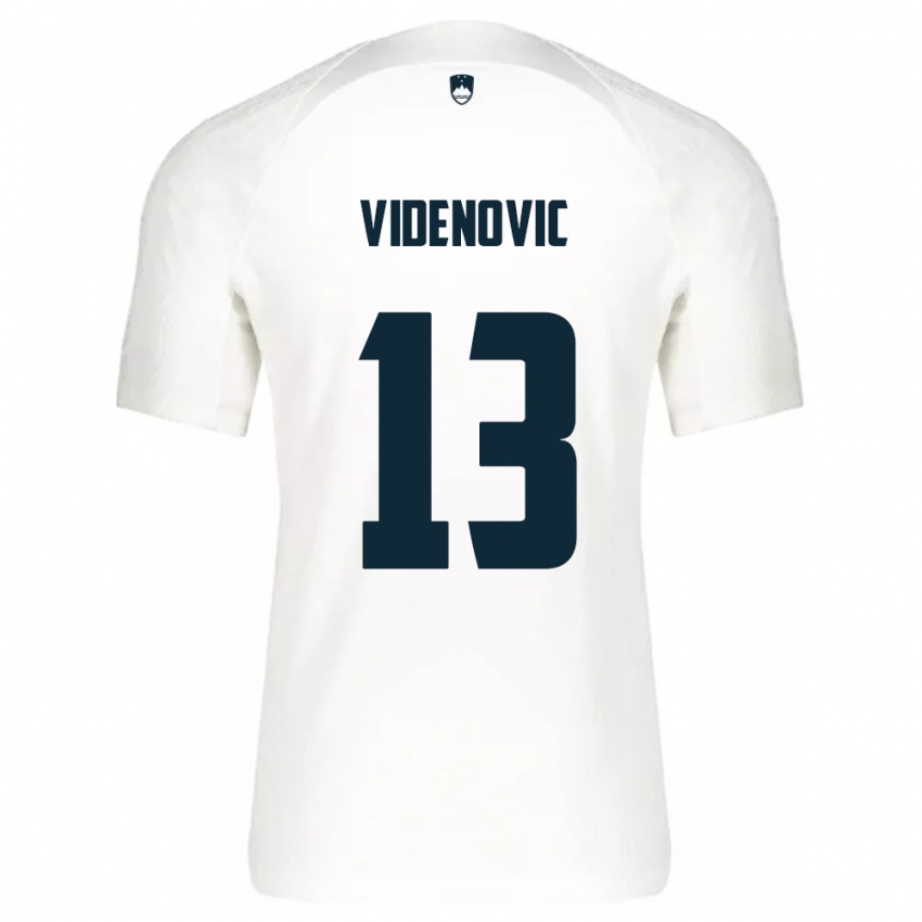 Kinder Slowenien Denis Videnovic #13 Weiß Heimtrikot Trikot 24-26 T-Shirt