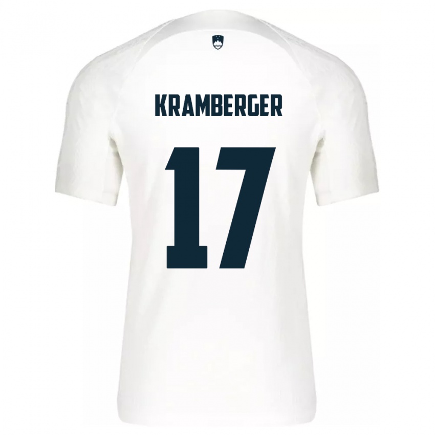 Kinder Slowenien Enej Kramberger #17 Weiß Heimtrikot Trikot 24-26 T-Shirt