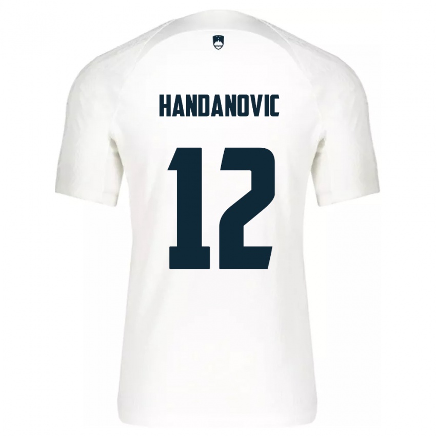 Kinder Slowenien Tanej Handanovic #12 Weiß Heimtrikot Trikot 24-26 T-Shirt