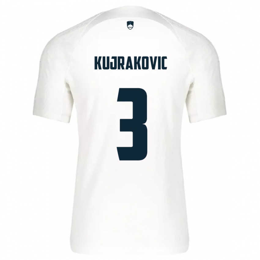 Kinder Slowenien Minel Kujrakovic #3 Weiß Heimtrikot Trikot 24-26 T-Shirt