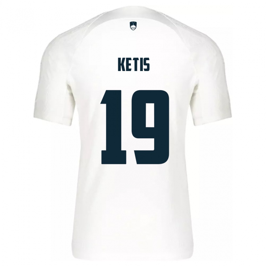 Kinder Slowenien Sara Ketiš #19 Weiß Heimtrikot Trikot 24-26 T-Shirt