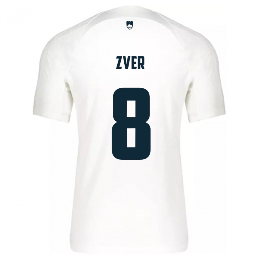 Kinder Slowenien Mateja Zver #8 Weiß Heimtrikot Trikot 24-26 T-Shirt