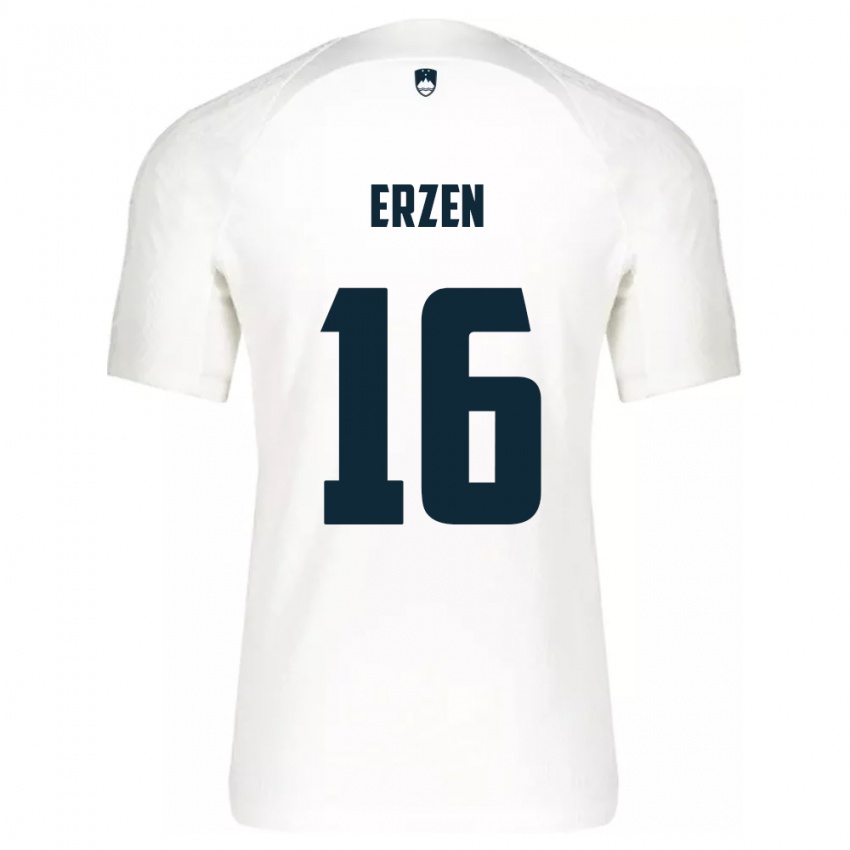 Kinder Slowenien Kaja Eržen #16 Weiß Heimtrikot Trikot 24-26 T-Shirt