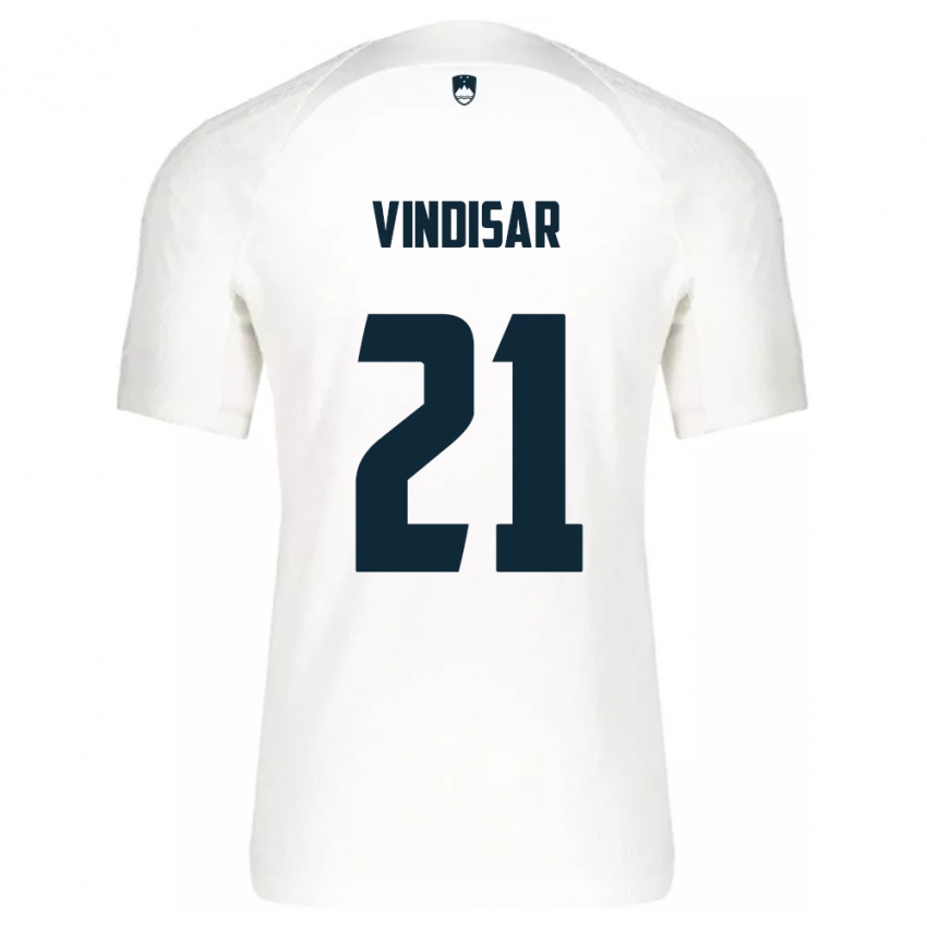 Kinder Slowenien Zala Vindišar #21 Weiß Heimtrikot Trikot 24-26 T-Shirt