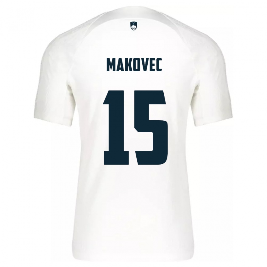 Kinder Slowenien Sara Makovec #15 Weiß Heimtrikot Trikot 24-26 T-Shirt